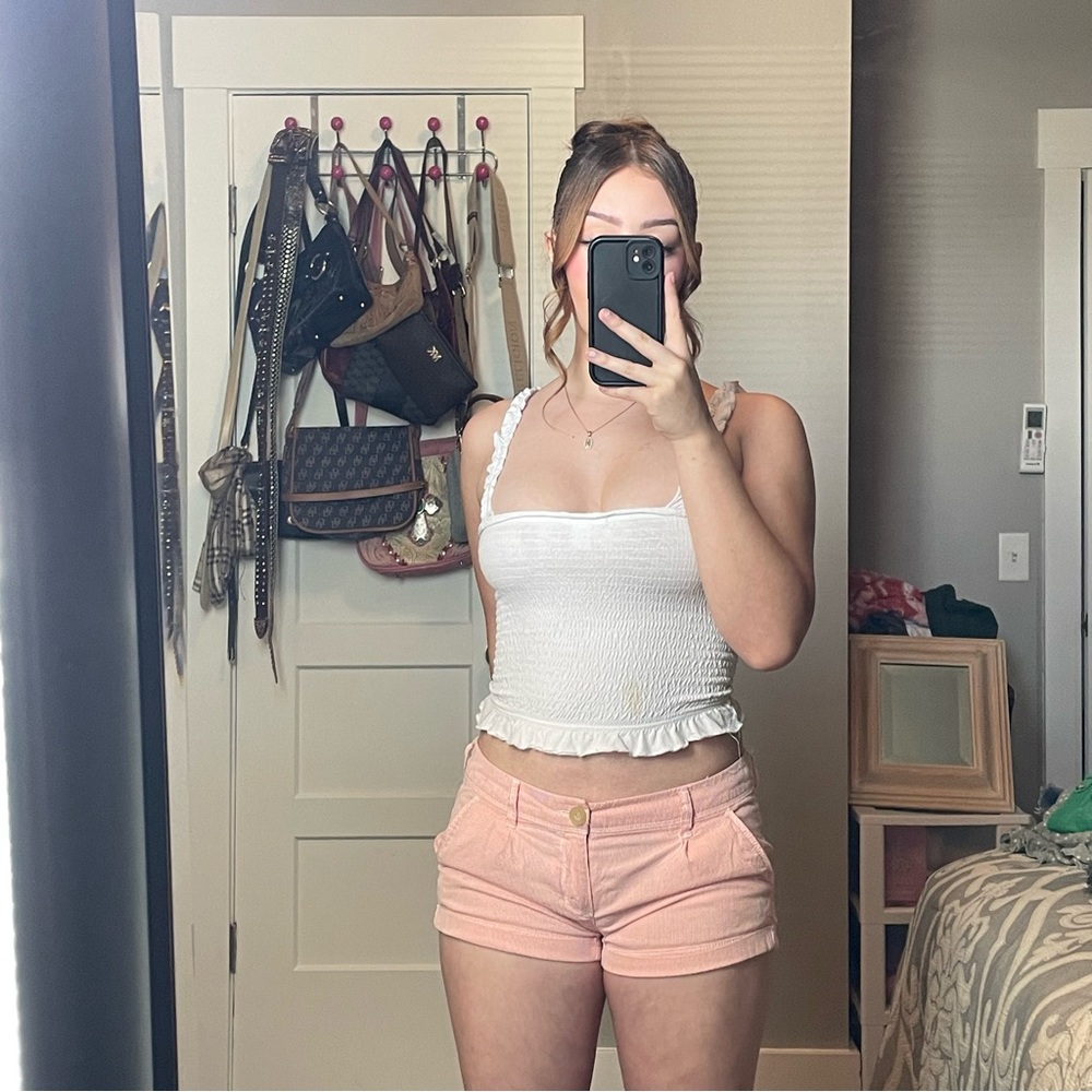 Striped mini shorts